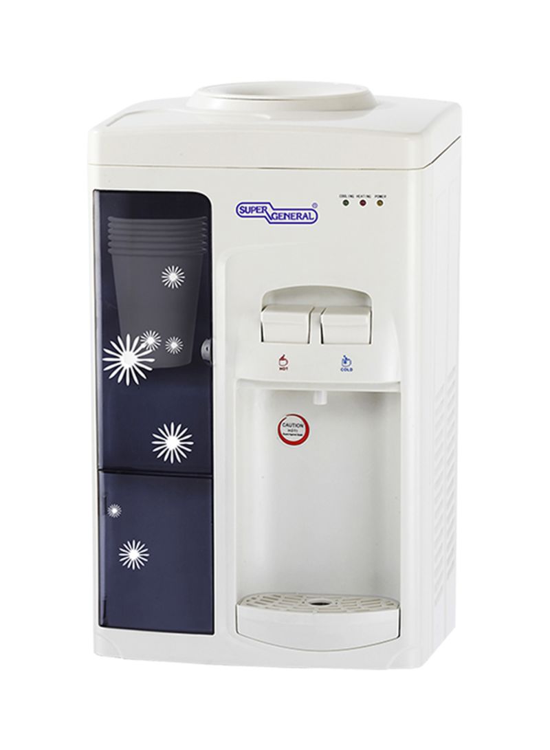 Super General Hot Cold Taps Countertop Water Dispenser White
