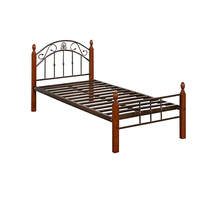 Galaxy Iron Metal Oak Wood Single Bed, How Much Is A Single Bed Frame