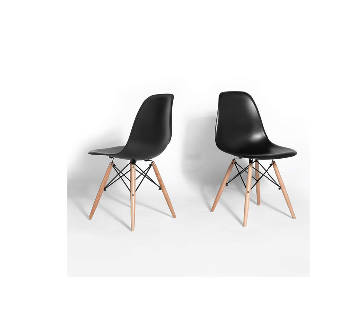 Galaxy Design Black S Dining Chair, Eames Style Dining Chair Black