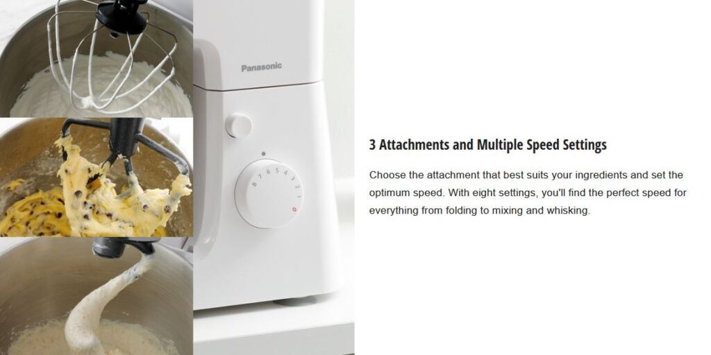 Panasonic 4.3 Litres Kitchen Machine Color White MK-CM300 