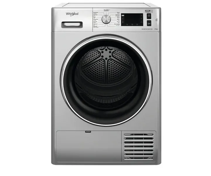 Whirlpool Front Load Condenser Dryer 9KG with Heat Pump Silver Colour Model- FFTD9X3SKGCC | 1 Year Full Warranty