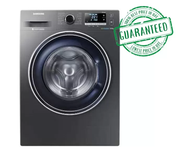 Samsung Washing Machine with ecobubble 9kg Front Load Silver Model- WW90J5456FX/EU