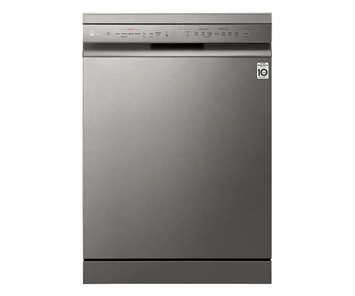 LG 14 Place Settings Dishwasher Quad Wash Steam Stainless Steel Color Silver Model – DFB425FP – 1 Year Full Warranty.