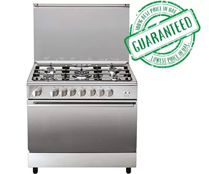 Ariston 90 cm Gas Cooker & Oven 5 Burners Silver Colour Model- A9GG1FC-X-EX1 | 1 Year Full Warranty