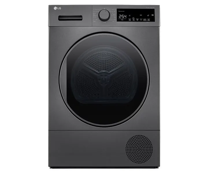 LG 8kg Front Load Condenser Tumble Dryer With Heat Pump Dark Silver Model RH80T2SP7RM | 1 Year Full Warranty