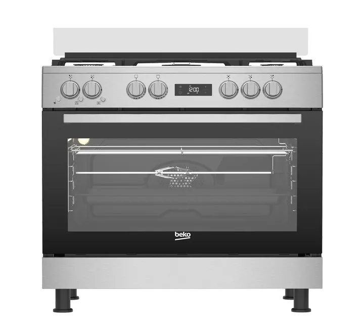 Beko 90 X 60 cm Cooking range 5 Gas Burners Gas Oven Grill Model GGR15125FXNS | 1 Year Warranty