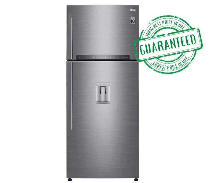 LG 882 Liter Top Freezer Refrigerator With Dispenser Shiny Steel Silver Model | GRF882HLHL | 1 Year Full 5 Years Compressor Warranty.