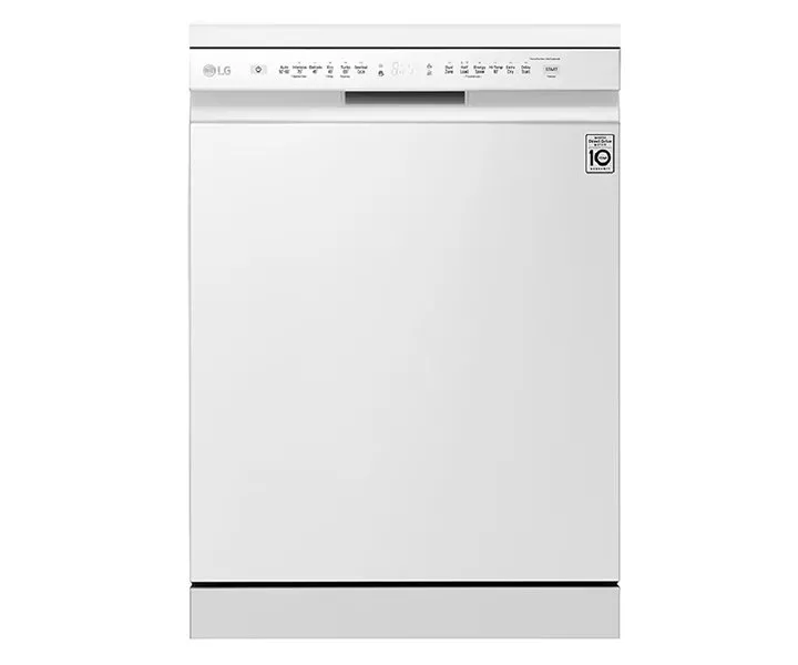 LG 14 Place Settings Free Standing Dishwasher 8 Programs Platinum Color White Model – DFB512FW – 1 Year Brand Warranty.