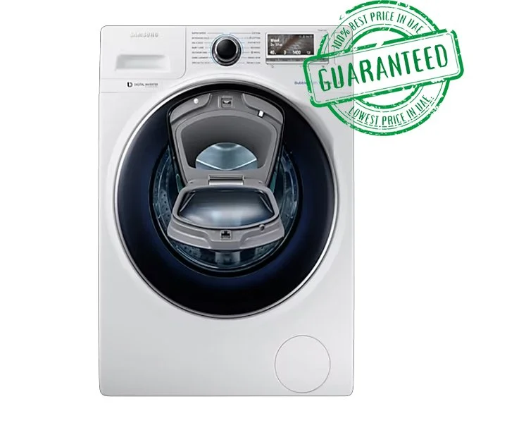 Samsung 11.5Kg Front Load Washing Machine With Eco bubble 1400 RPM White Model WW11K8412OW/GU | 1 Year Full Warranty