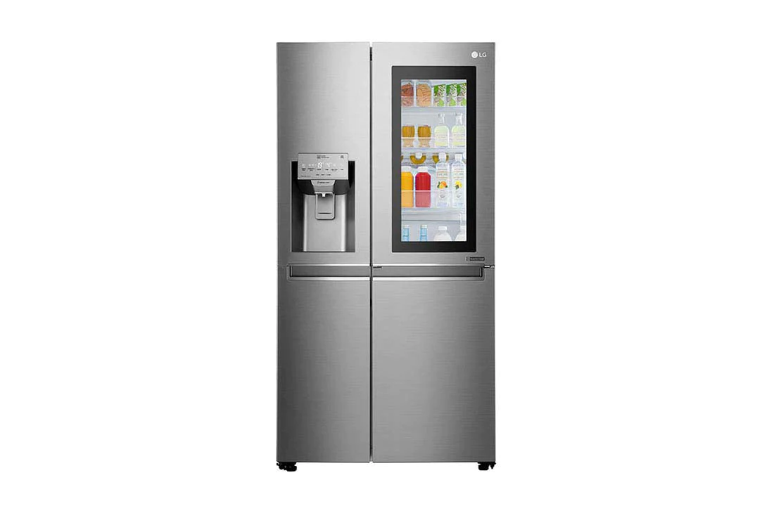 LG Side by Side Refrigerator 668 Liters InstaView Door-in-Door Noble Steel Model- GRX257CSAV