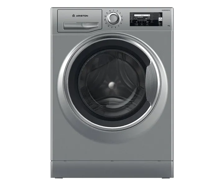 Ariston 9kg Front Load Washing Machine 1400 RPM 16 Programs Fully Automatic Washer with Inverter Motor Silver Model- NLM11946SCAGCC | 1 Year Full Warranty