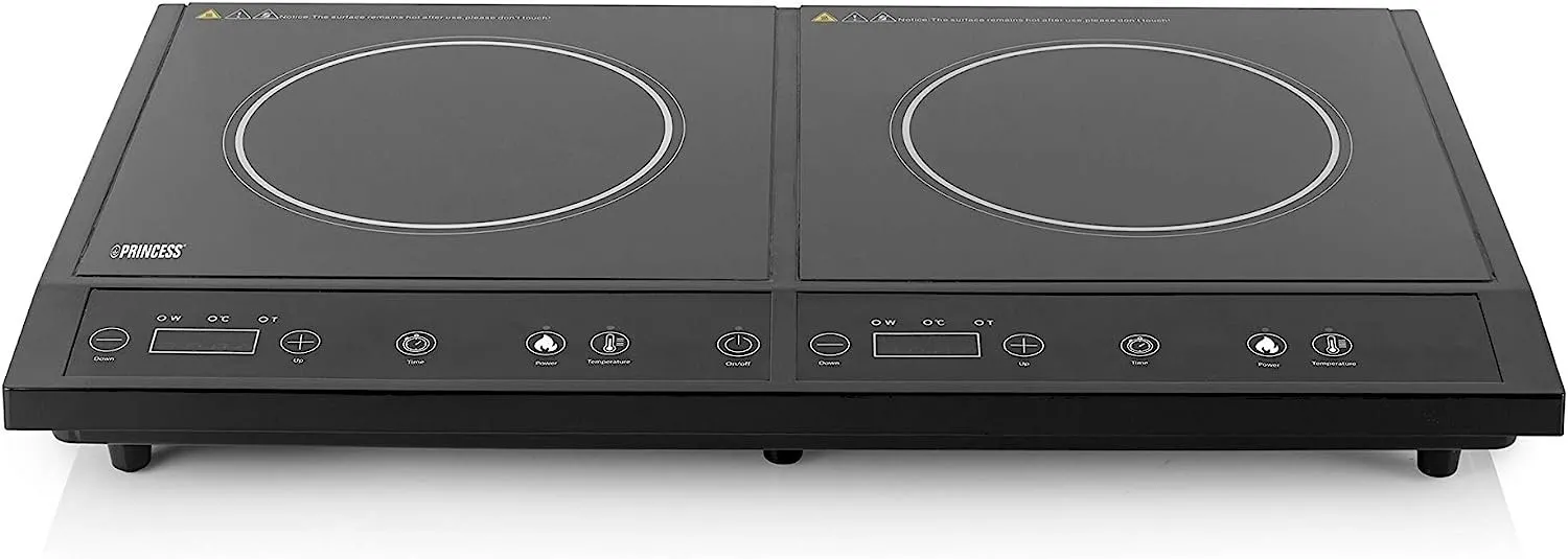 Princess Double Induction Cooker 2000 Watt With LED Display Black Color Model – PRN.303005 – 1 Year Warranty.