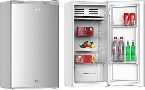 Konka 120 Liter Mini Refrigerator Single Door Silver Model KR120