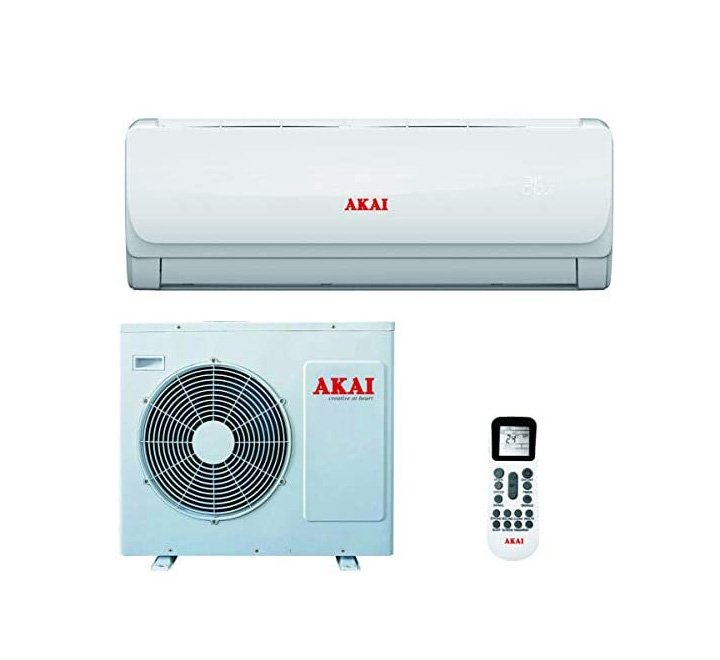 Akai 1.5 Ton Split Air Conditioner 18000 BTU Piston Compressor T3 Color White Model – ACMA-A18PR4 -1 Year Full 5 Years Compressor Warranty.