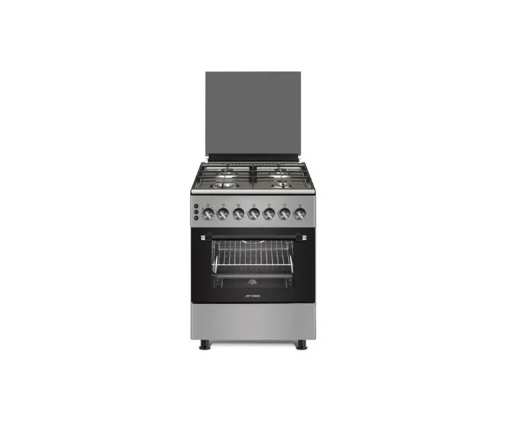 Aftron 60X60 Cm 4 Burner Cast Iron Cooker Stainless Steel Model AFGR6091CFSD | 1 Year Full Warranty