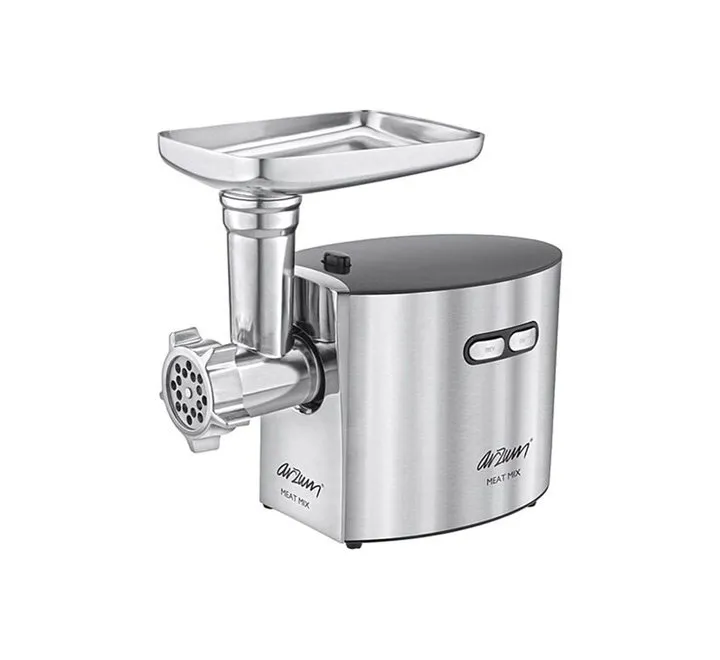 Arzum Meat Mix Meat Grinder 3 Functions Stainless Steel 3 Discs Silver Model-AR1125 | 1 Year Brand Warranty.