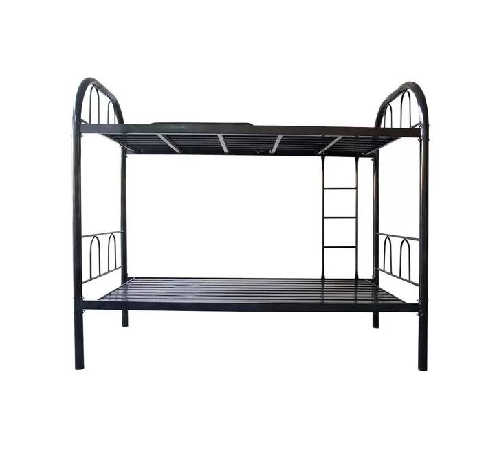 Galaxy Design Steel Bunk Bed Double Deck Black Color  (Without Mattress)