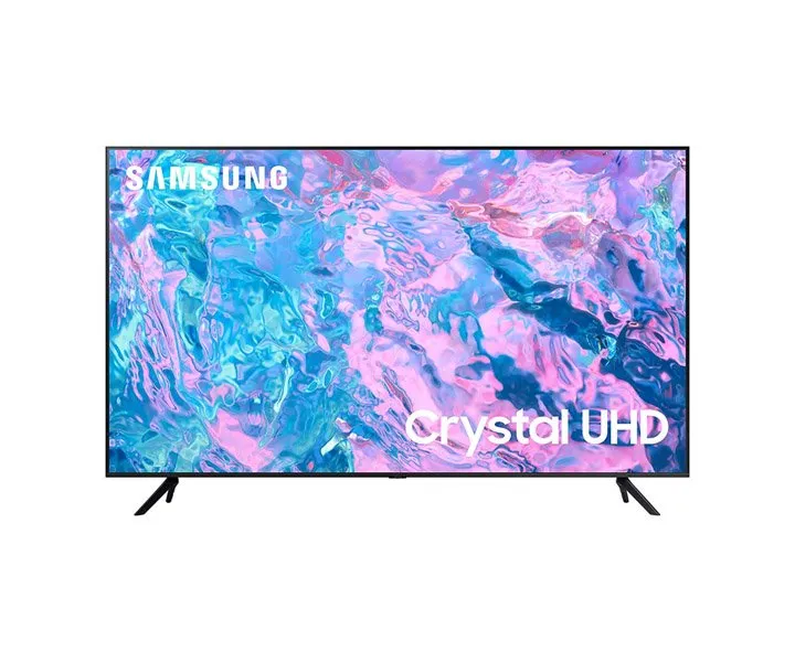 Samsung 75 Inch Crystal UHD 4K Smart TV CU7000, Sleek Design Black (2023) Model- UA75CU7000UXZN | 1 Year Warranty.