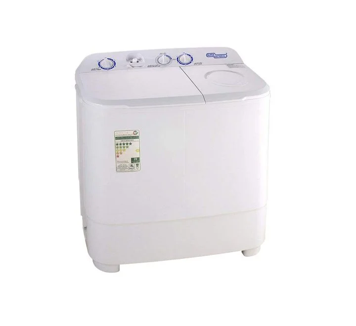 Super General 6 Kg Semi Automatic Washing Machine Color White Model SGW610X | 1 Year Warranty.