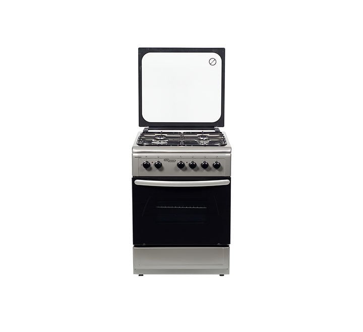 Super General 4 Burner Gas Cooker Full Safety Stainless Steel Cooker, Gas Oven With Automatic Ignition 50 x 50 cm Color Silver Model – SGC5470MSFS – 1 Year Brand Warranty.