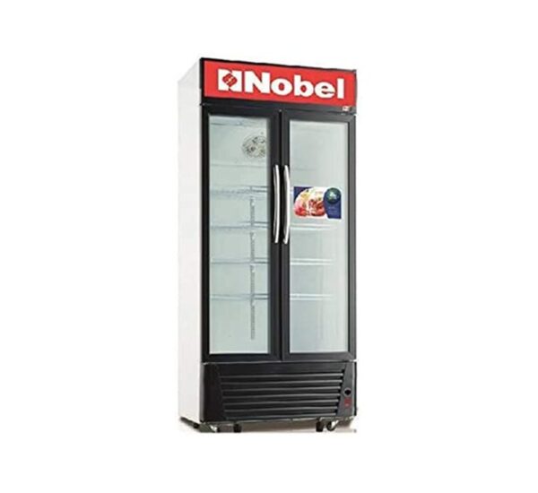 NOBEL 850 Liters Showcase Chiller Double Door Black