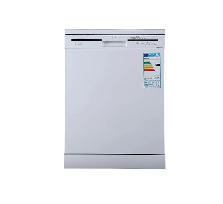 Sharp Free standing Dishwasher 6 Programs 12 Place Settings White Model-QW-MB612-WH3  | 1 Year Warranty.