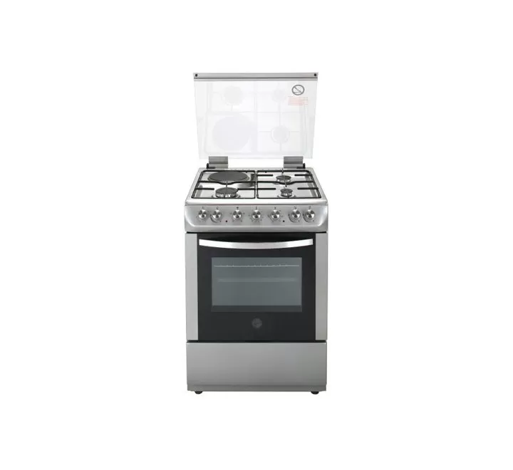 Hoover 60×60 Mixed Burner Cooker with Electric Oven Silver Model MGC60.00S | 1 Year Full Warranty.