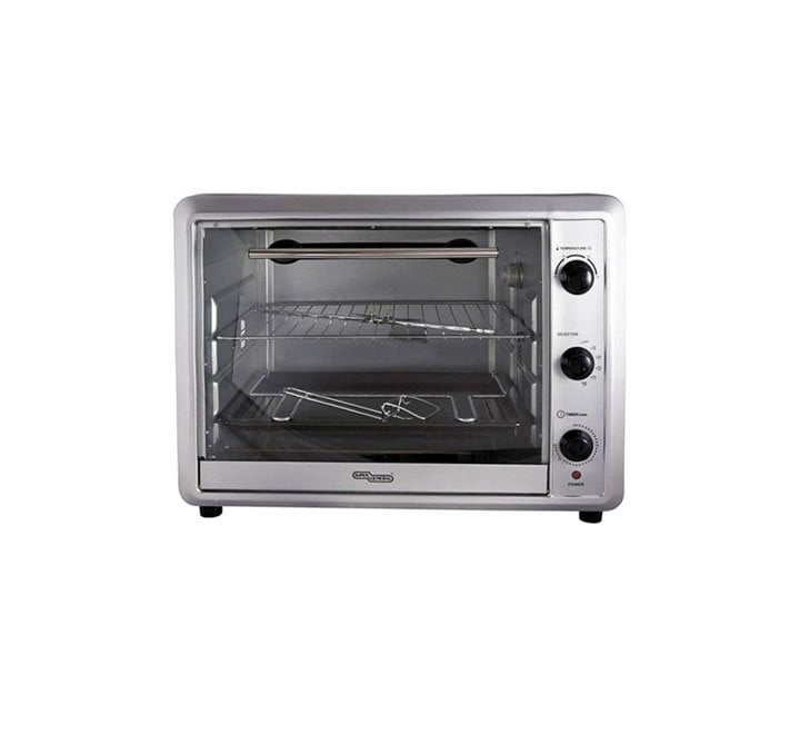 Super General 60 Liter Stainless Steel Electric Oven Rotisserie Grill Convection Oven Complete Heat Color Silver Model – SGEO064KRC – 1 Year Warranty.