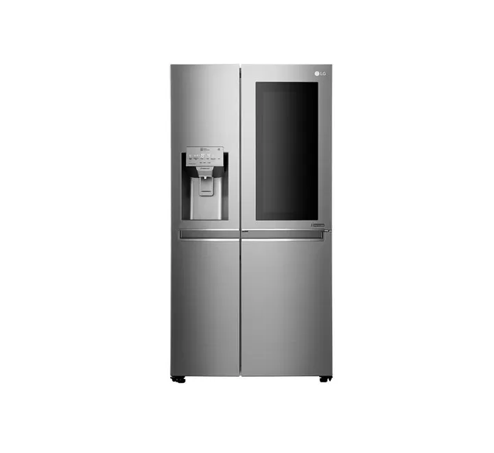 LG French Door Refrigerator 600L InstaView™ Door in Door Water Dispenser Steel Colour Model- GRX257CSAV