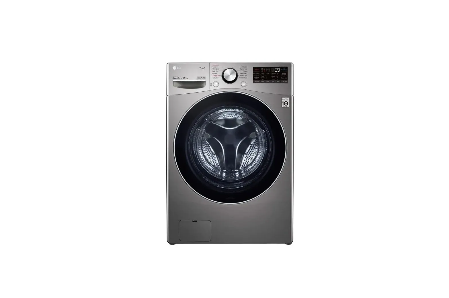 LG 15 Kg Front Load Washing Machine Direct Drive Motor 1400 RPM Silver Model F0L9DYP2S | 1 Year Warranty