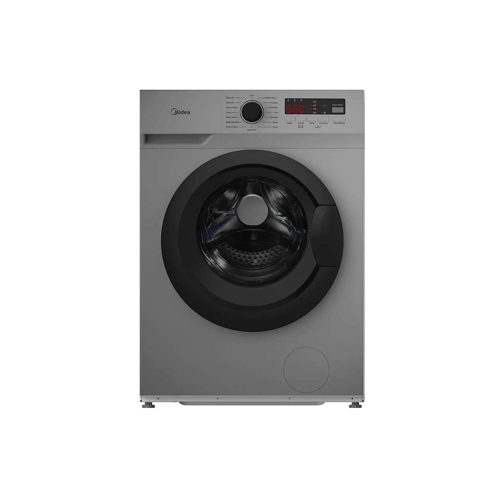 Midea 7 Kg Front Load Full Automatic  Washing Machine 1400 RPM Silver Model MFN70S | 1 Year Warranty.