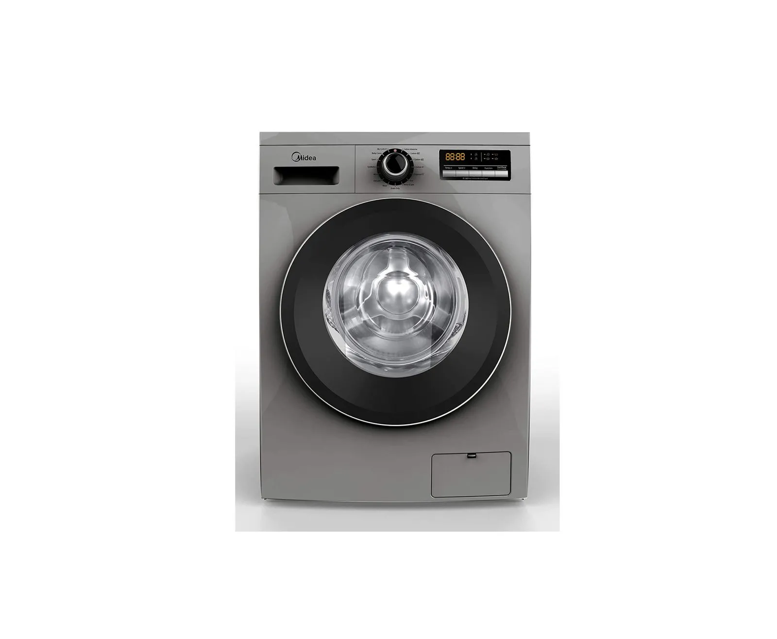 Midea 8kg Front Load Fully Automatic Washer Silver Model MFG80S | 1 Year Full Warranty