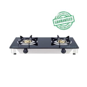 Nobel Double Gas Stove with brass glass