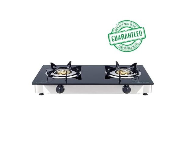 Nobel Double Gas Stove with brass glass