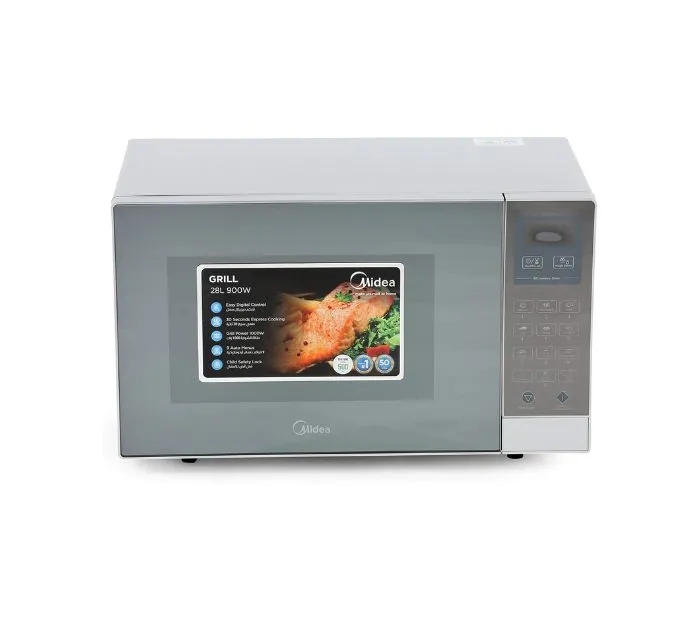 Midea  28 Liter Microwave Oven  With Grill Digital Control Silver Model EG928EYI | 1 Year  Warranty.