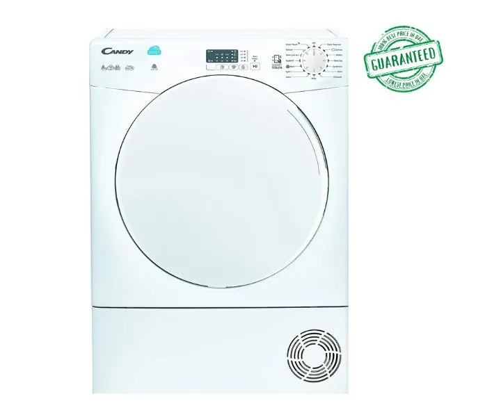 Candy 8 Kg Front Load Condenser Tumble Dryer White Model CSC8LF-80 | 1 Year Full Warranty