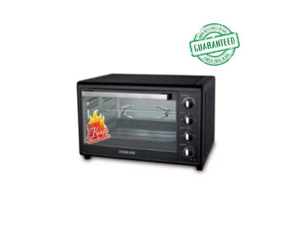 Nikai 120 Liters 2700W Double Glass Electric Oven Multifunction Toaster Oven With Convection Fan & Rotisserie Black Model NT1201RCAX | 1 Year Warranty