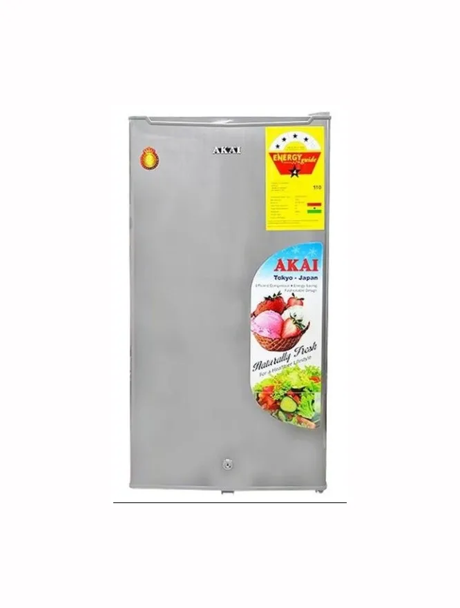 Akai 90 Liter Single Door Refrigerator Color Silver Model – RFMA-K90DS6 -1 Year Full 5 Years Compressor Warranty.