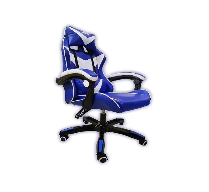 Galaxy Design Multipurpose High Back Gaming/Computer Chair, Synthetic Leather, Blue/White Color GDFND-GCB01