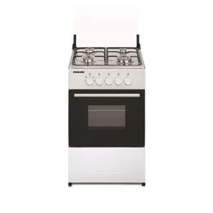 Nikai 4 Burner Freestanding Oven Cooking Range Grill Function with Tray & Grid White Model U2110N5 | 1 Year Warranty