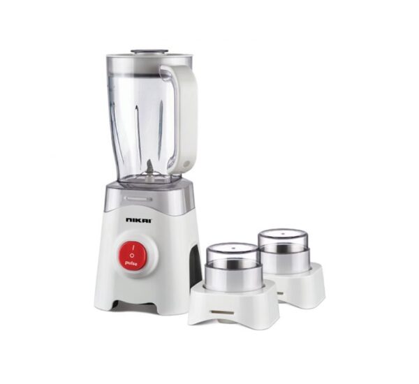 Nikai 3 in1 BLENDER with unbreakable PC jars Model White NB4900A | 1 Year Brand Warranty