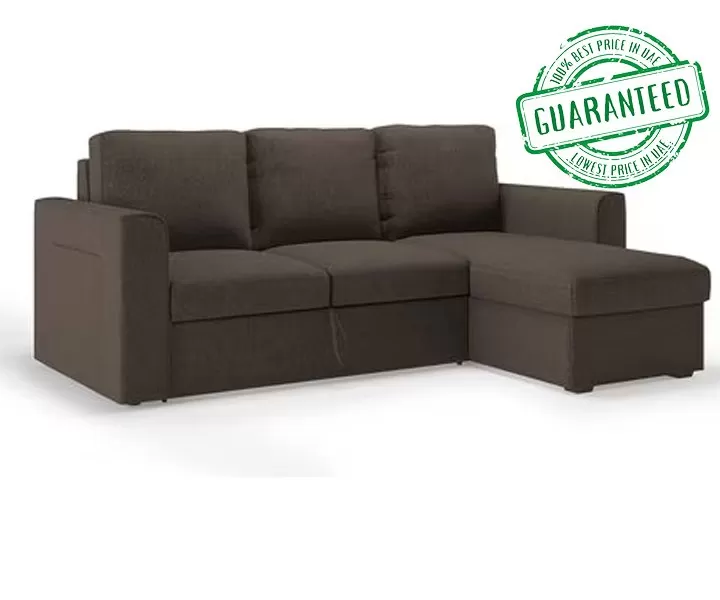 Galaxy Design Devan Sofa Bed With Cushions Color- Dark Brown | (L x W x H) 210 x 160 x 95 | Model GDF-D05