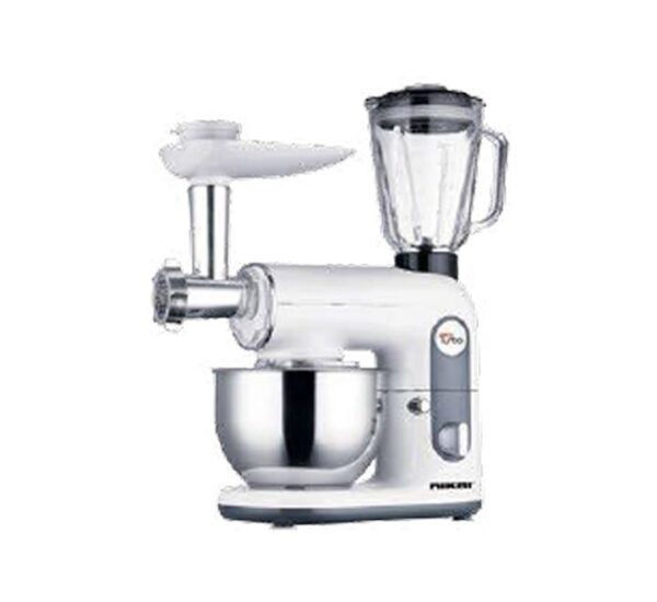 NIKAI 800W Food Processor With 6 Speed Settings Table Top Kitchen Machine Stainless Steel Silver Model NFP444A | 1 Year Warranty