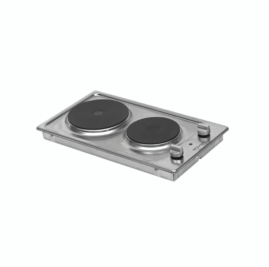 Bompani Built-In Hob With 2 Electric Hot Plates Stainless Steel Model HF34.02 | 1 Year Warranty