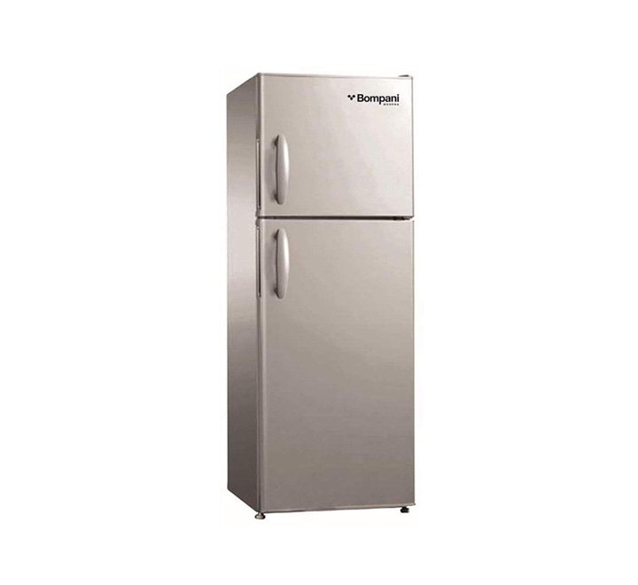 Bompani 180 Liters Top Mount Double Door Refrigerator Silver Model BRF180S | 1 Year Full 5 Years Compressor Warranty