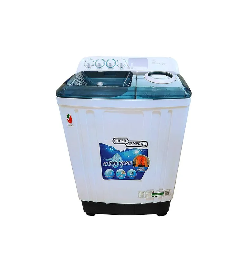 Super General 10 Kg Twin Tub Semi Automatic Washing Machine Color White Model SGW105 | 1 Year Warranty.