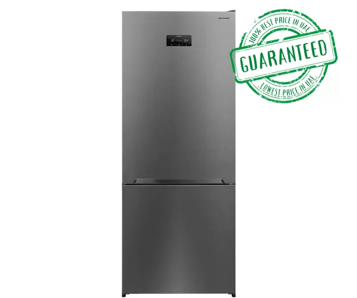 Sharp 468L No Frost Digital Refrigerator With Bottom Freezer and Two Doors Silver Model- SJ-BG615-SS