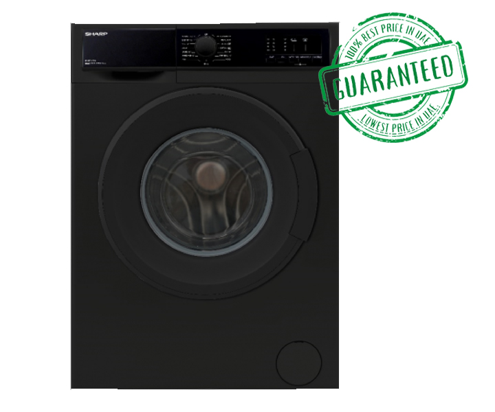 Sharp 7 Kg 1000 RPM Front Load Washing Machine Made in Turkey Black Model- ES-FE710CZL-B