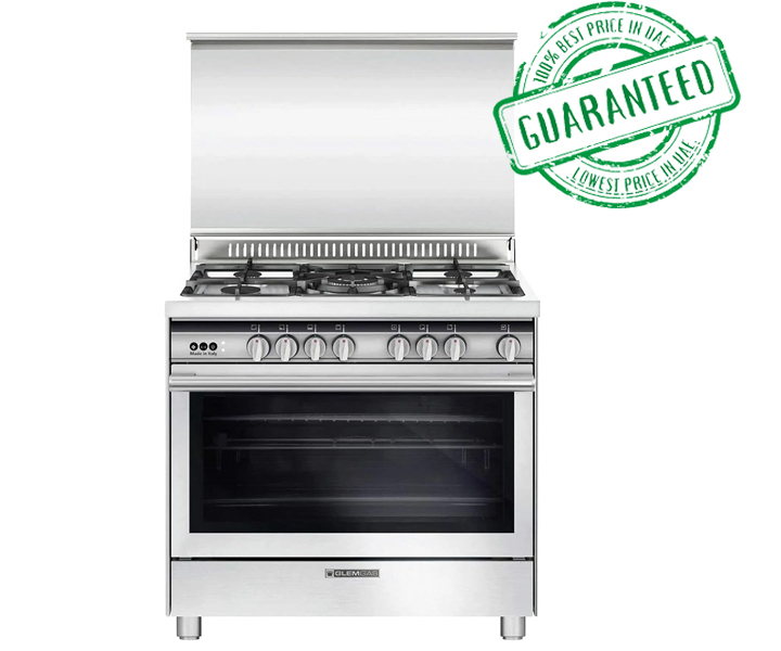 Glemgas 5 Burner 90 x 60 cm Gas Cooker Full Safety With Convection Fan Model- ST9612RIFS | 1 Year Full Warranty
