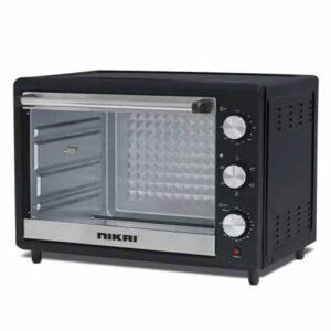 Nikai 50 Ltr Electric Oven with Rotisserie Single Glass Door Black Model NT50RZ | 1 Year Warranty